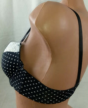 Lade das Bild in den Galerie-Viewer, Push-Up BH von Lady Dreams, Modell Belinda Farbe schwarz weiße Punkte (F01)