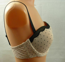 Lade das Bild in den Galerie-Viewer, Schalen-BH mit Bügel und Spitze, haut/schwarz Cups B+C, Größe 75-85 (N11)