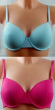 Lade das Bild in den Galerie-Viewer, T-Shirt BH, vorgeformte Cups, hellblau oder rot oder Set, Cup B-C, 75-85, (N12)