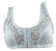 Lade das Bild in den Galerie-Viewer, BH mit Vorderverschluss, 95% Baumwolle, GR: 75-110, weiß oder schwarz (221)