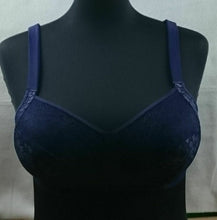 Lade das Bild in den Galerie-Viewer, BH mit Spitze, und breiten Trägern, E-Cups, 80, 100, 105, 110, 115, blau (C129)