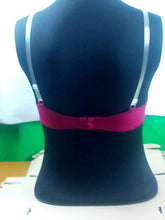Lade das Bild in den Galerie-Viewer, Bügel BH Nuance, Cups B, 80-90,berry pink, mit farblosen Trägern (C125)
