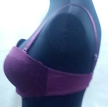 Lade das Bild in den Galerie-Viewer, Schalen-BH mit Bügel und Spitze, Cups B, C, Größe 85-95, Brombeere (N07)