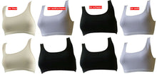 Lade das Bild in den Galerie-Viewer, Uniconf 2-er Pack Sport BH Bustier 92% Baumwolle weiß, schwarz oder haut