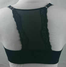 Lade das Bild in den Galerie-Viewer, BH mit Bügel und Spitze (vorne und hinten) Cups B-C, 75-85, schwarz (N25)