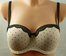 Lade das Bild in den Galerie-Viewer, Schalen-BH mit Bügel und Spitze, haut/schwarz Cups B+C, Größe 75-85 (N11)