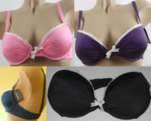 Lade das Bild in den Galerie-Viewer, VIVANCE Push Up Bügel BH Größe 70-80,A-D, rosa,lila,grün,schwarz (C103a)