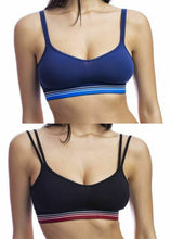 Lade das Bild in den Galerie-Viewer, Uniconf BH Bustier 95% Baumwolle schwarz-rot oder blau Nr. 246