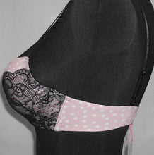 Lade das Bild in den Galerie-Viewer, Flashlights Push Up Bügel BH Größe 75 C schwarz-altrose (C105)