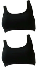 Lade das Bild in den Galerie-Viewer, Uniconf 2-er Pack Sport BH Bustier 92% Baumwolle weiß, schwarz oder haut