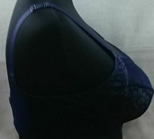 Lade das Bild in den Galerie-Viewer, BH mit Spitze, und breiten Trägern, E-Cups, 80, 100, 105, 110, 115, blau (C129)