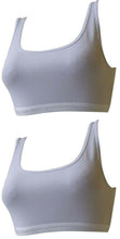Lade das Bild in den Galerie-Viewer, Uniconf 2-er Pack Sport BH Bustier 92% Baumwolle weiß, schwarz oder haut