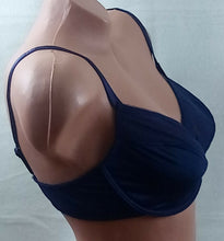 Lade das Bild in den Galerie-Viewer, BH mit Bügel, 2-geteilter Cup mit Formnähten Cups B-C, Größe 80-90 blau (N37)