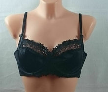 Lade das Bild in den Galerie-Viewer, BH mit Bügel, Cups D-I Größe 70-75 schwarz mit schöner Spitze (C135)