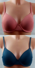 Lade das Bild in den Galerie-Viewer, T-Shirt BH, vorgeformte Cups, blau oder rosa oder Set, Cup B-C, 75-85, (N01)