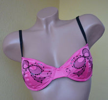 Lade das Bild in den Galerie-Viewer, Bügel BH 6ixy Dixy pink mit Muster Cup B und C, Größe 70-80 (D16)