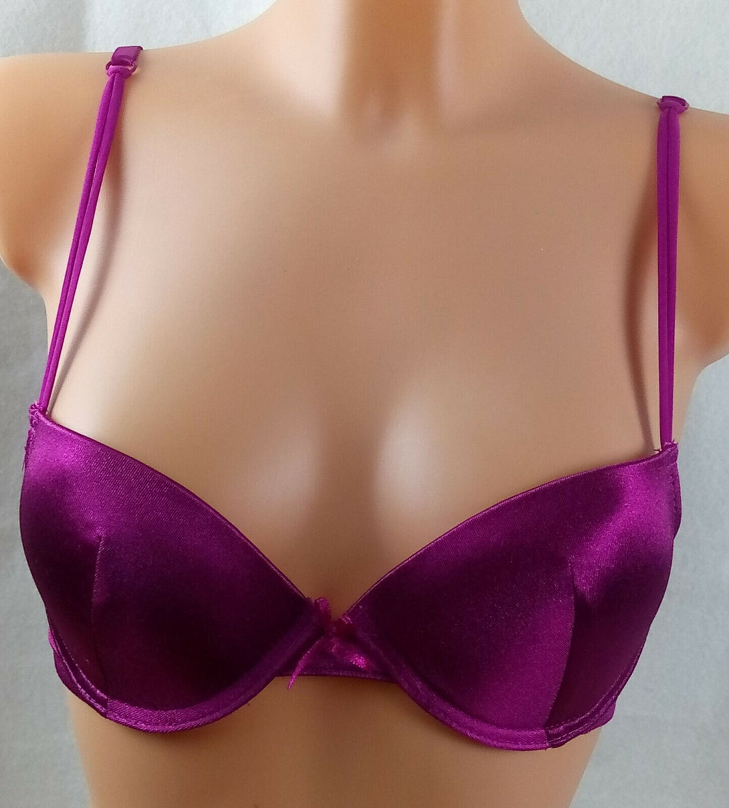 Push-Up BH von Lady Dreams, Modell Lynn Farbe brombeer oder grau Gr: 70-85 (F04)