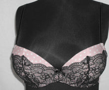 Lade das Bild in den Galerie-Viewer, Flashlights Push-Up Soutien-Gorge Taille 75 C Schwarz-Altrose (C105)
