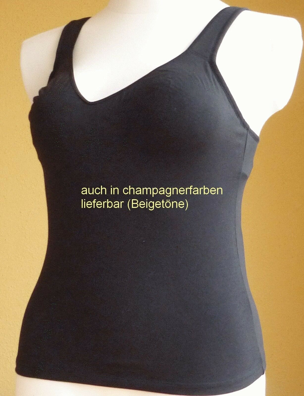 Soft BH Top schwarz oder champagner 80-90, C-E  (015)