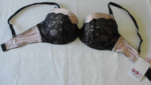 Lade das Bild in den Galerie-Viewer, Flashlights Push-Up Soutien-Gorge Taille 75 C Schwarz-Altrose (C105)
