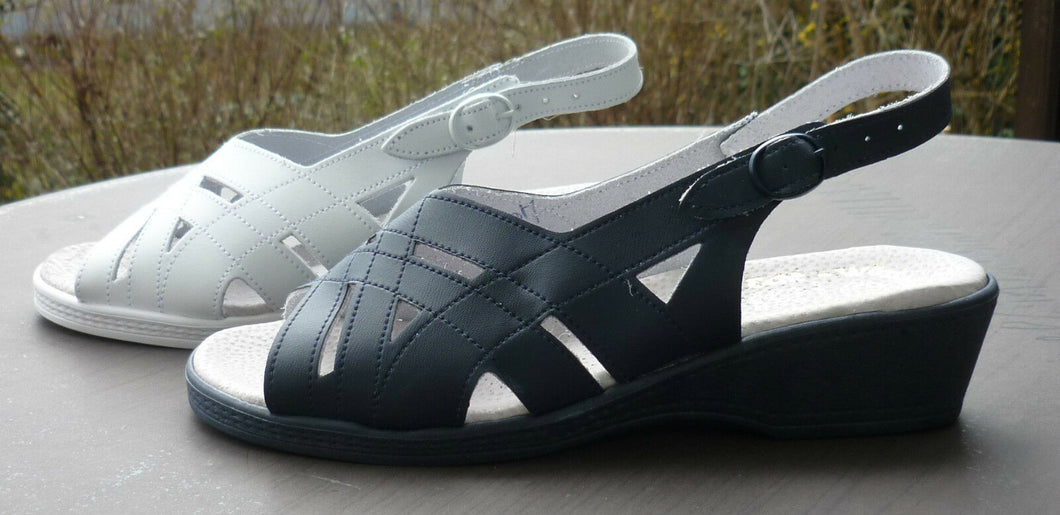 Damensandalette Wörishofer Fußbett Größe 37-41 (H)