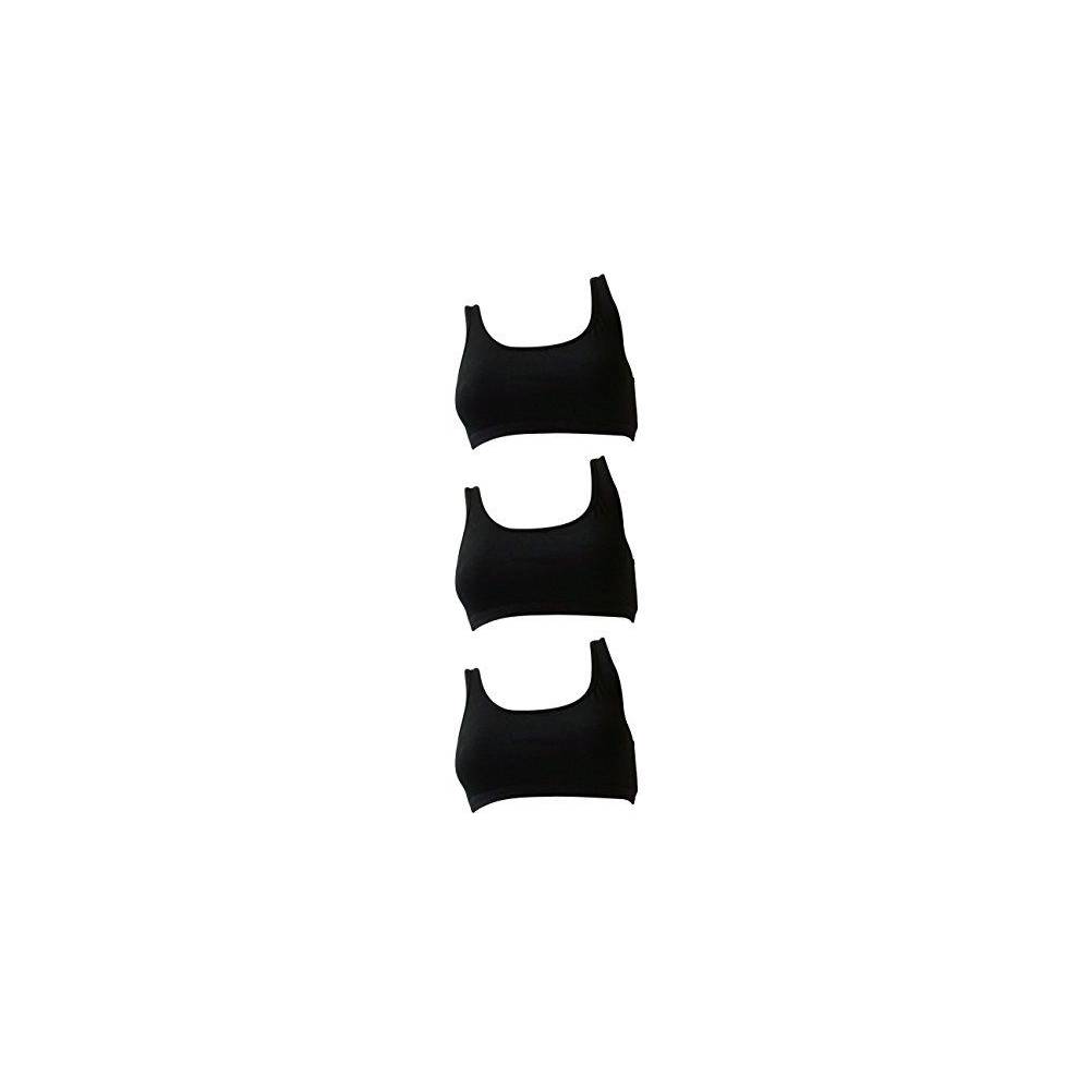 Uniconf 3-er Pack Sport BH Bustier 92% Baumwolle weiß oder schwarz (Stück ab 5,99 Euro)